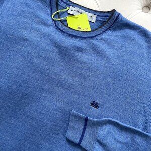 Etro Crew neck Virgin Wool Sweater Pullover